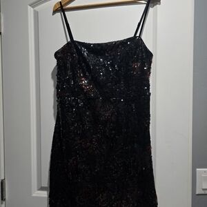 Elegant Black Sequin Dress